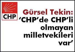 Tekin: CHP de CHP li olmayan milletvekilleri var